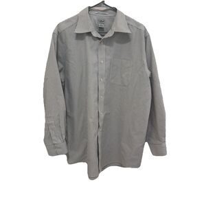 L.L. Bean Men’s Large 16.5 100% Cotton Wrinkle Resistant Button Down Dress Shirt